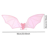 Maxbell Halloween Bats Wing Modern Wing Props for Cosplay Carnival Stage Performance Pink