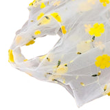 Maxbell Embroidery Flower Handbag Reusable Grocery Bag for Travel Camping Women Girl Yellow