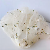 Maxbell Embroidery Flower Handbag Reusable Grocery Bag for Travel Camping Women Girl Apricot