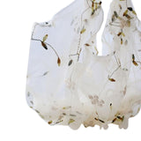 Maxbell Embroidery Flower Handbag Reusable Grocery Bag for Travel Camping Women Girl Apricot