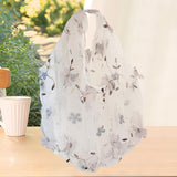 Maxbell Embroidery Flower Handbag Reusable Grocery Bag for Travel Camping Women Girl Gray