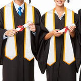 Maxbell Graduation Stole for Graduation Ceremonies Academic Commencements University white