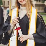 Maxbell Graduation Stole for Graduation Ceremonies Academic Commencements University white