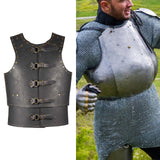 Maxbell Chest Shoulder Gothic Shrug for Knight Pirate Fancy Dress black
