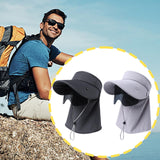 Maxbell Sun Visor Hat with Lens Hiking Fishing Hat for Travel Cycling Outdoor Sports Dark Gray