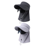 Maxbell Sun Visor Hat with Lens Hiking Fishing Hat for Travel Cycling Outdoor Sports Dark Gray