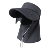 Maxbell Sun Visor Hat with Lens Hiking Fishing Hat for Travel Cycling Outdoor Sports Dark Gray