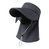 Maxbell Sun Visor Hat with Lens Hiking Fishing Hat for Travel Cycling Outdoor Sports Dark Gray