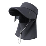 Maxbell Sun Visor Hat with Lens Hiking Fishing Hat for Travel Cycling Outdoor Sports Dark Gray