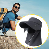 Maxbell Sun Visor Hat with Lens Hiking Fishing Hat for Travel Cycling Outdoor Sports Dark Gray