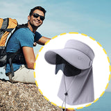 Maxbell Sun Visor Hat with Lens Hiking Fishing Hat for Travel Cycling Outdoor Sports Light Gray