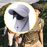 Maxbell Sun Visor Hat with Lens Hiking Fishing Hat for Travel Cycling Outdoor Sports Light Gray