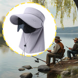 Maxbell Sun Visor Hat with Lens Hiking Fishing Hat for Travel Cycling Outdoor Sports Light Gray