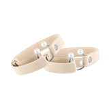 Maxbell High Heels Shoe Straps Shoe Belt for Anti Loose for Wedding Work Celebration beige