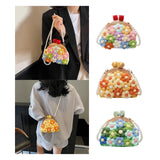 Maxbell Crochet Bag Casual Flowers Knitted Phone Wallet Purse Trendy Crossbody Purse White