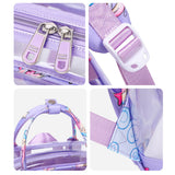 Maxbell Transparent Backpack PVC Clear Laptop Backpack for Teens College Purple