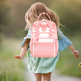Maxbell Transparent Backpack PVC Clear Laptop Backpack for Teens College Pink
