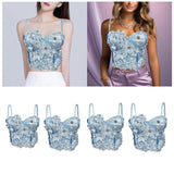 Maxbell Bustier Corset Vest Versatile Stylish Tank Top for Club Music Festival Dance S