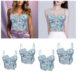 Maxbell Bustier Corset Vest Versatile Stylish Tank Top for Club Music Festival Dance S