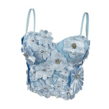 Maxbell Bustier Corset Vest Versatile Stylish Tank Top for Club Music Festival Dance S