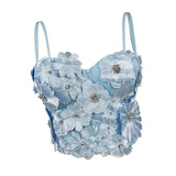 Maxbell Bustier Corset Vest Versatile Stylish Tank Top for Club Music Festival Dance L