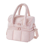 Maxbell Lunch Box Versatile Portable Cooler Handbag for Boys Girls Camping Traveling Pink