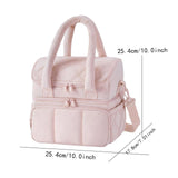 Maxbell Lunch Box Versatile Portable Cooler Handbag for Boys Girls Camping Traveling Pink