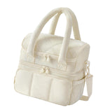 Maxbell Lunch Box Versatile Portable Cooler Handbag for Boys Girls Camping Traveling Beige