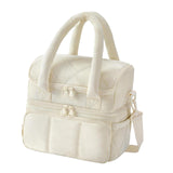 Maxbell Lunch Box Versatile Portable Cooler Handbag for Boys Girls Camping Traveling Beige