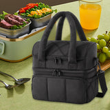 Maxbell Lunch Box Versatile Portable Cooler Handbag for Boys Girls Camping Traveling Black