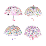 Maxbell Children Umbrella Clear Rain Umbrella Windproof Stick Umbrella for Traveling Kitten
