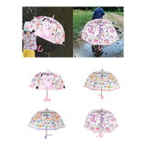 Maxbell Children Umbrella Clear Rain Umbrella Windproof Stick Umbrella for Traveling Kitten