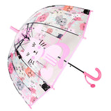Maxbell Children Umbrella Clear Rain Umbrella Windproof Stick Umbrella for Traveling Kitten
