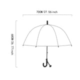 Maxbell Children Umbrella Clear Rain Umbrella Windproof Stick Umbrella for Traveling Pink Bunny