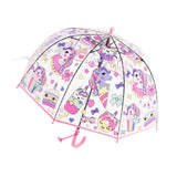 Maxbell Children Umbrella Clear Rain Umbrella Windproof Stick Umbrella for Traveling Ice Cream and Cake