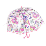 Maxbell Children Umbrella Clear Rain Umbrella Windproof Stick Umbrella for Traveling Ice Cream and Cake
