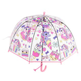 Maxbell Children Umbrella Clear Rain Umbrella Windproof Stick Umbrella for Traveling Ice Cream and Cake