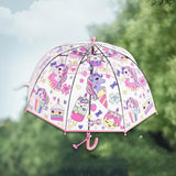 Maxbell Children Umbrella Clear Rain Umbrella Windproof Stick Umbrella for Traveling Ice Cream and Cake