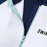 Maxbell Women Swimsuit Quick Dry Zip up Swim Dress for Traveling Water Sports Summer M