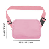 Maxbell Running Phone Pouch Crossbody Bag 19.5x14cm for Running Workout Nylon Fabric Pink