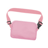Maxbell Running Phone Pouch Crossbody Bag 19.5x14cm for Running Workout Nylon Fabric Pink