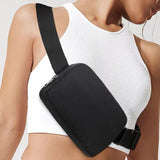 Maxbell Running Phone Pouch Crossbody Bag 19.5x14cm for Running Workout Nylon Fabric Black