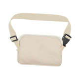 Maxbell Running Phone Pouch Crossbody Bag 19.5x14cm for Running Workout Nylon Fabric Beige