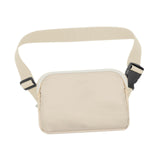 Maxbell Running Phone Pouch Crossbody Bag 19.5x14cm for Running Workout Nylon Fabric Beige