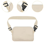 Maxbell Running Phone Pouch Crossbody Bag 19.5x14cm for Running Workout Nylon Fabric Beige
