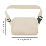 Maxbell Running Phone Pouch Crossbody Bag 19.5x14cm for Running Workout Nylon Fabric Beige