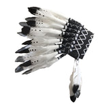 Maxbell Chief Indian Hat Artificial Feather Headdress for Carnival Stage Performance