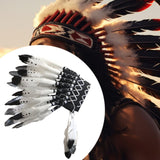 Maxbell Chief Indian Hat Artificial Feather Headdress for Carnival Stage Performance