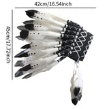 Maxbell Chief Indian Hat Artificial Feather Headdress for Carnival Stage Performance