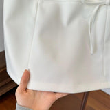Maxbell Casual Short Skirt Bow Front A Line Skirt for Daily Wear Traveling Date White XL